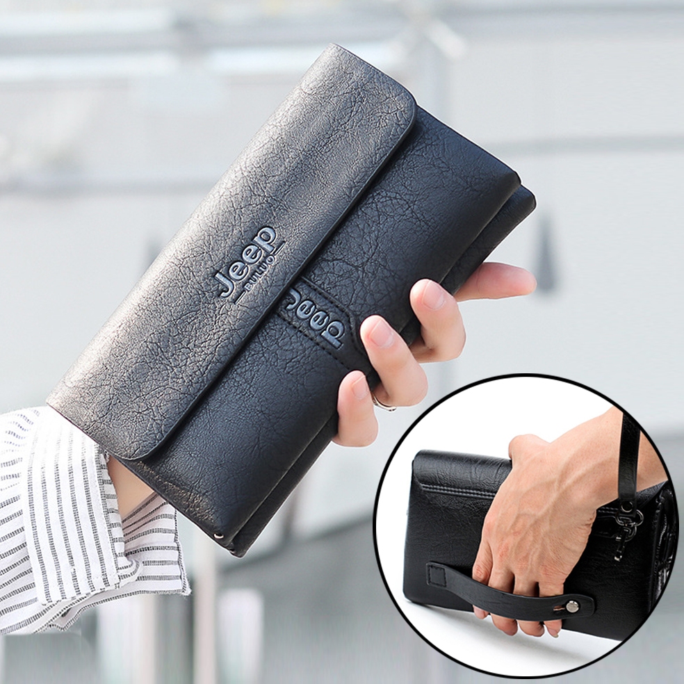 Clutch Dompet Kulit Pria Wanita Tas Hp Dompet Kulit Jeep