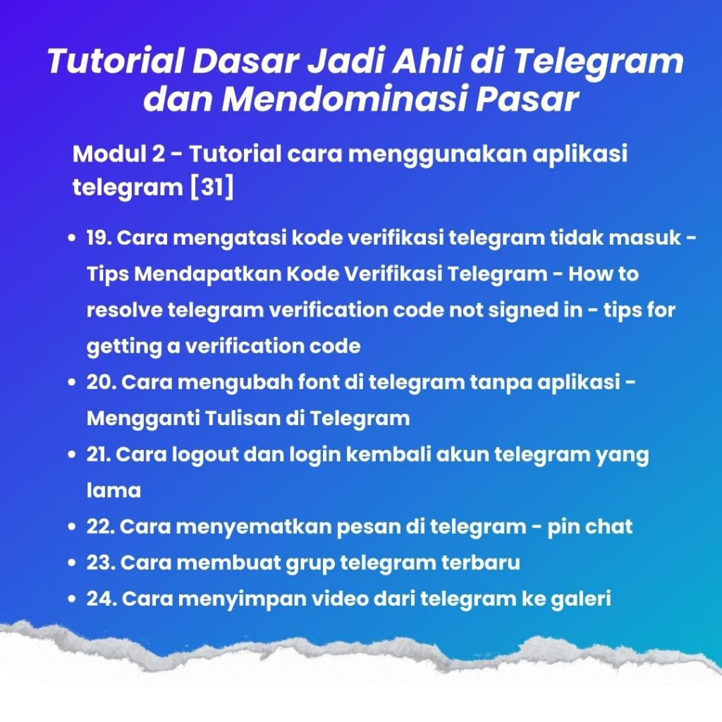 Cara Dasar Jadi Ahli Di Telegram Dan Mendominasi Pasar 