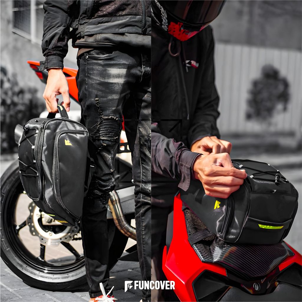 Tas Motor Jok Belakang Touring Box Pannier Tailbag TEZEMA by Funcover