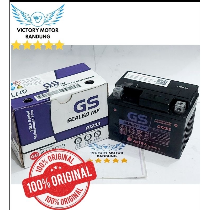 Aki Motor GS ASTRA MF GTZ5S Beat Vario Mio J Mio Gt  Scoopy GSMF-GTZ-5S Beat, Beat Pop, Beat Street,