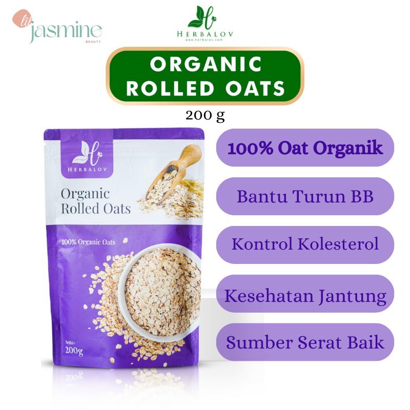 

ORGANIC ROLLED OATS by HERBALOV - 200gr | Diet Bahagia Herbalov (DBH) : Herbal & Alami