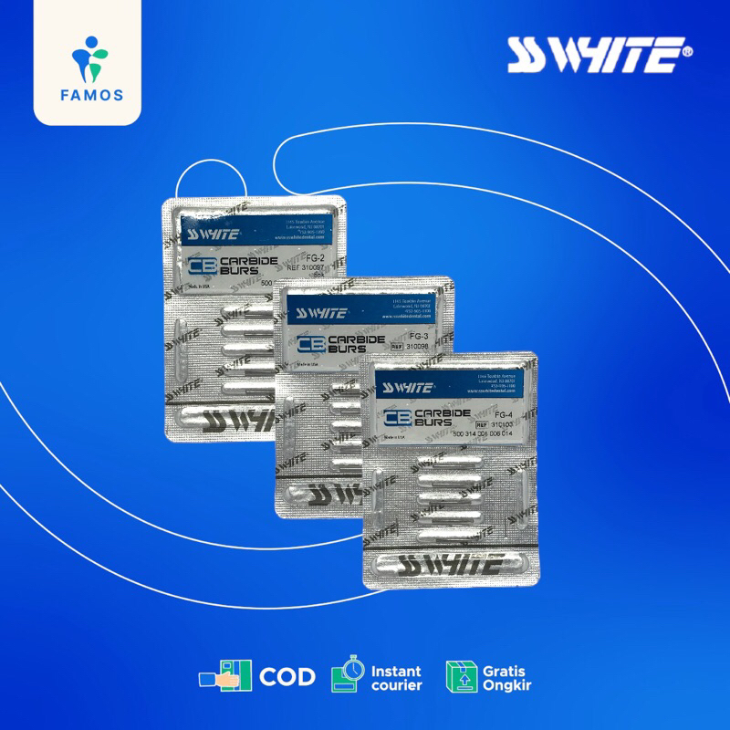 Carbide Burs / Dental round bur metal / Highspeed / Bur bulat / ss white