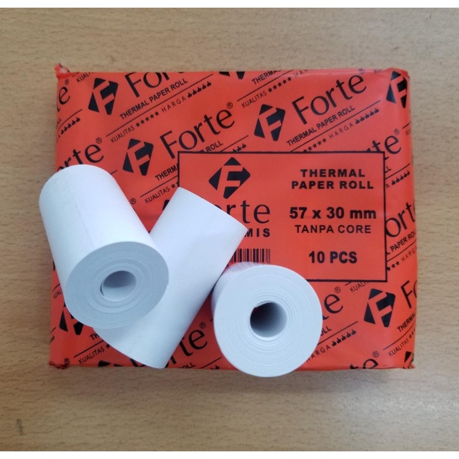 

[10 ROLL] THERMAL PAPER ROLL 57 x 30 FORTE CORELESS