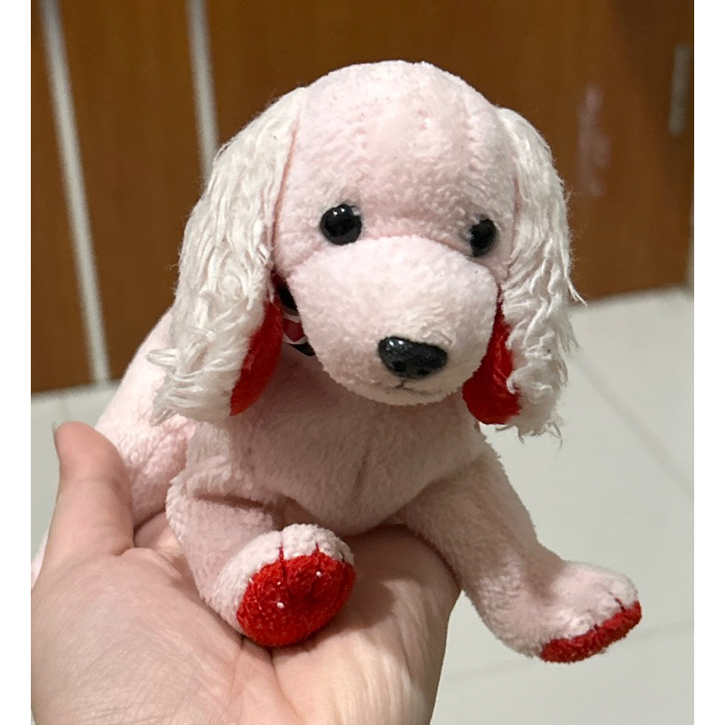 TY pink doggy puddle vintage i love you puddle boneka plush doll pl
