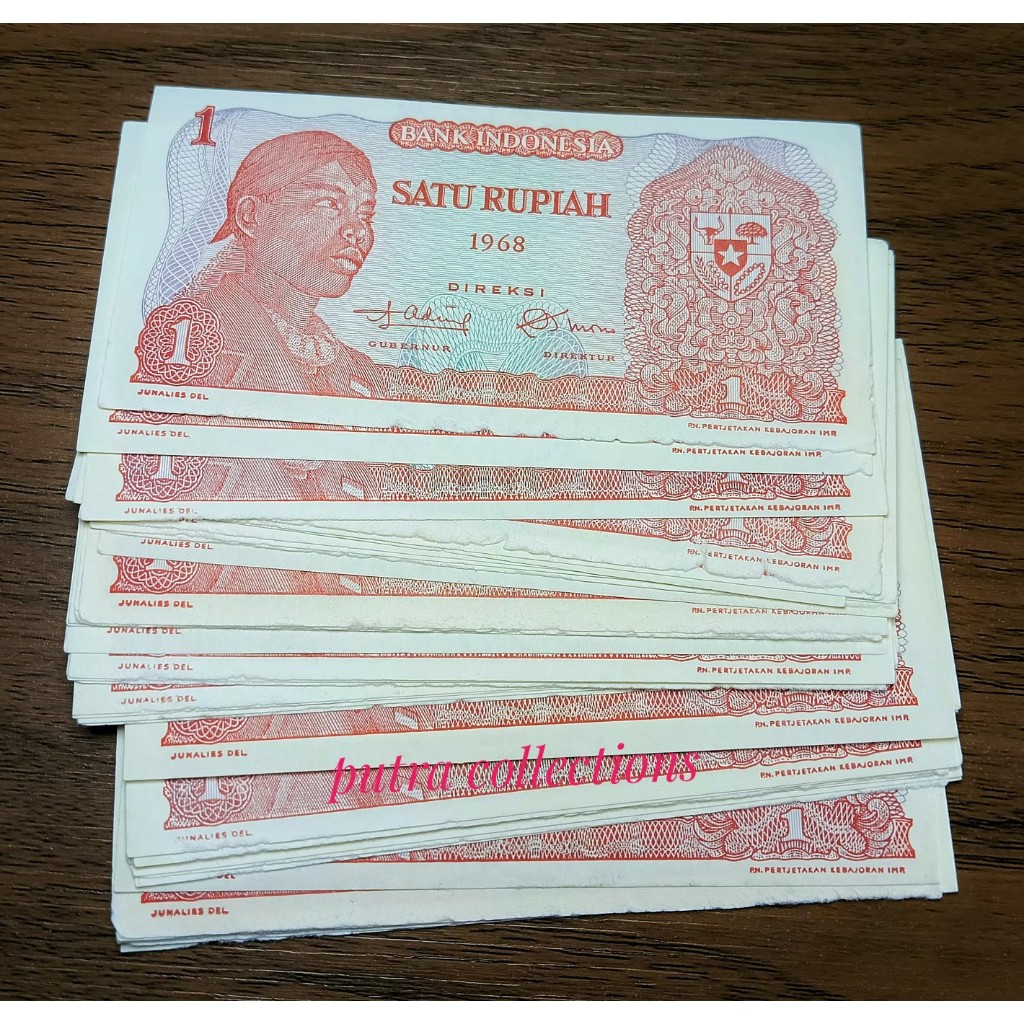 uang 1 rupiah sudirman 1968 #asli (V131)