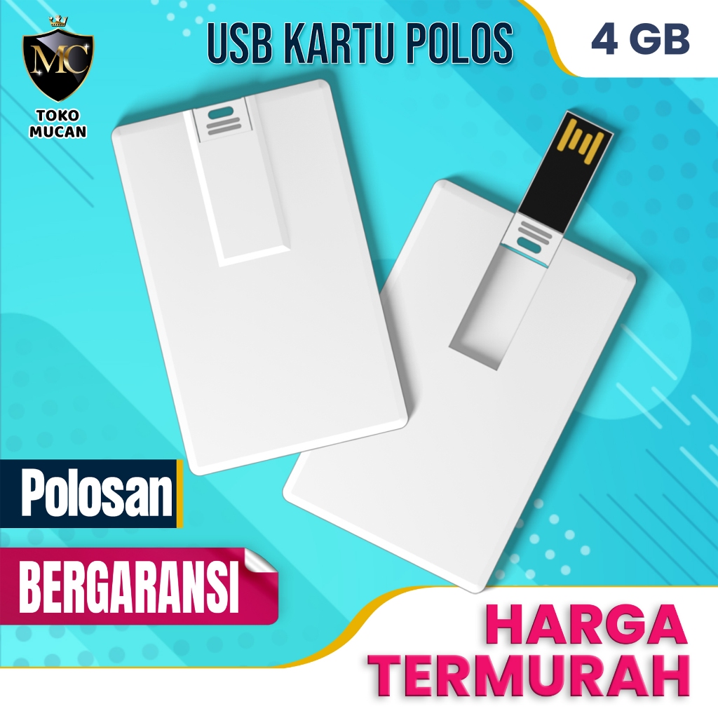 Flashdisk Kartu 4 GB - USB FD Flash Disk Card 4GB - Flashdisk Polos