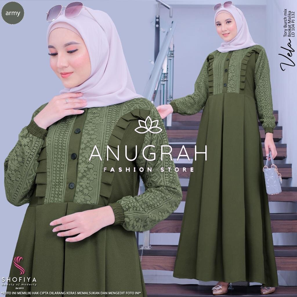 { DISKON 50% } GAMIS VELA MIX RENDA BROKAT BAHAN CRINKLE AIRFLOW PREMIUM - GAMIS DRESS WANITA DEWASA