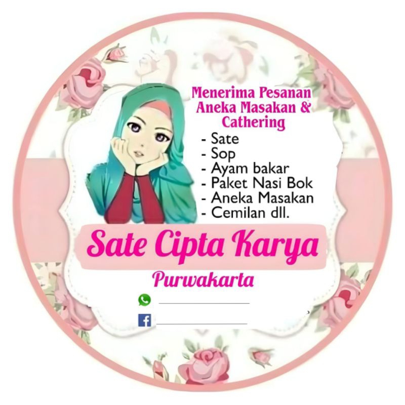 

STIKER KEMASAN PRODUK MAKANAN / CATERING (MINIMAL ORDER 100 BUAH STIKER)