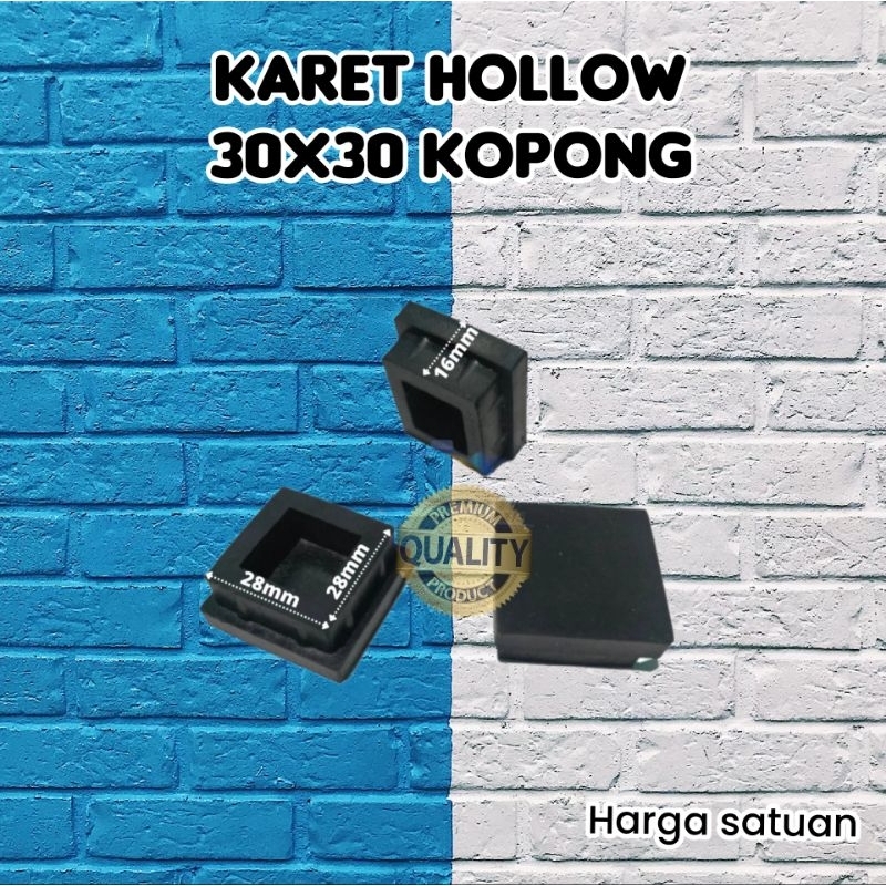 Karet Hollow 3x3 Kopong/ Karet Besi Hollow 3x3