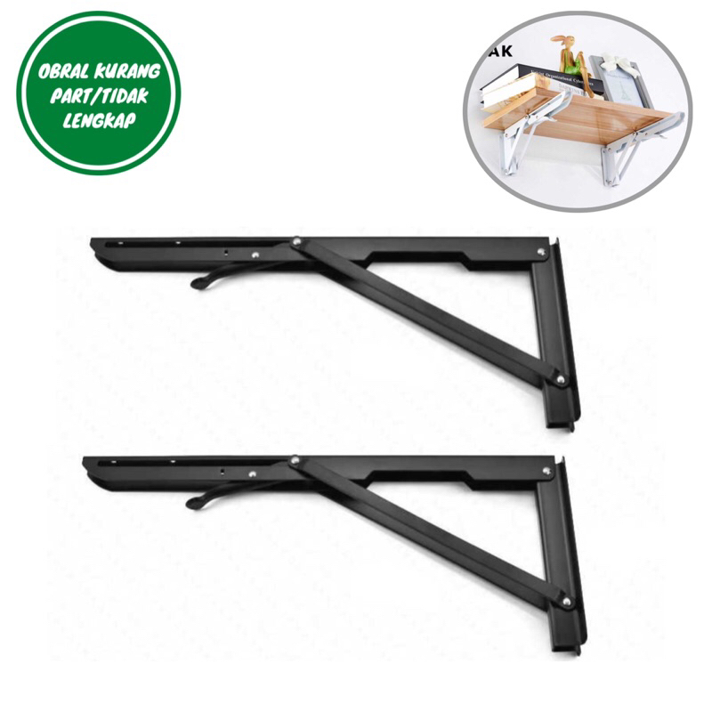 [OBRAL RIJEK] Bracket Engsel Siku Folding Stainless 16 Inch - KAK-6113-B