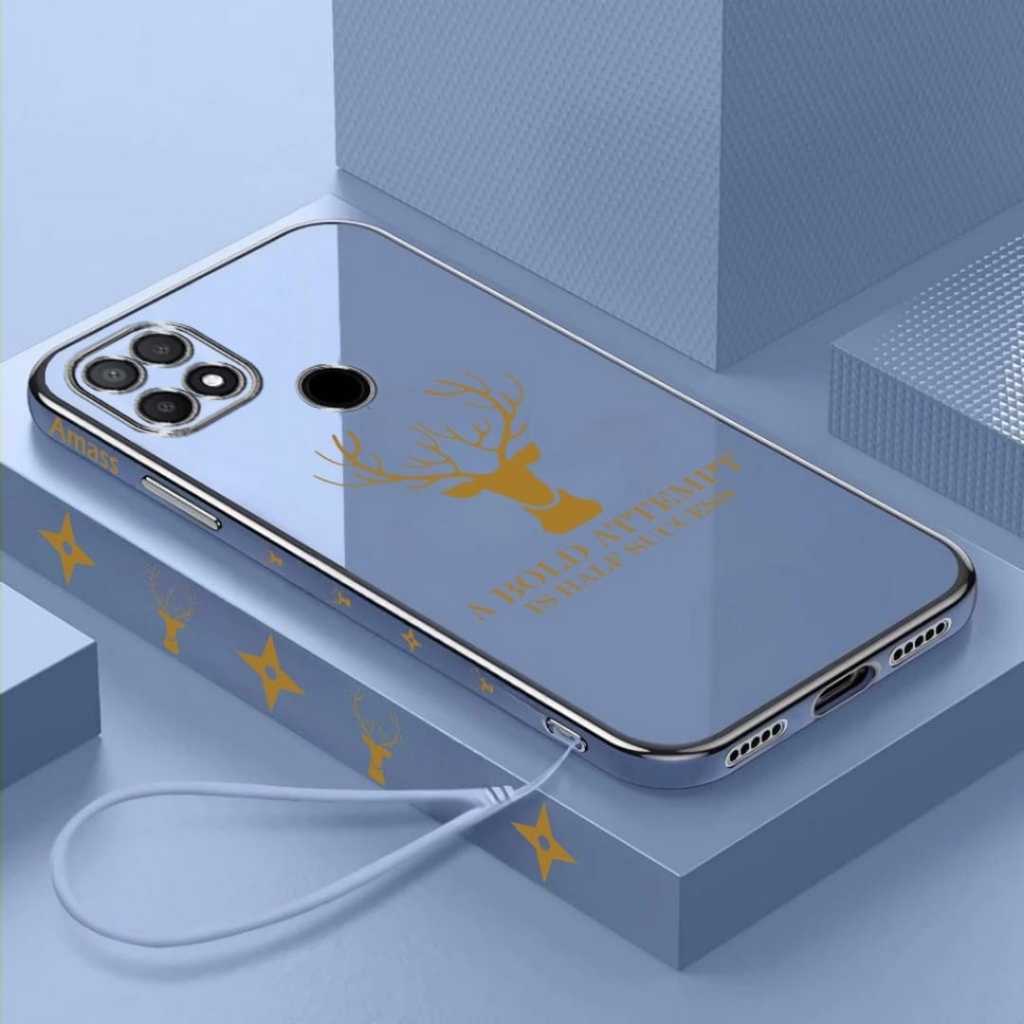 Case Oppo A15 / A15s Silicone Softcase Plating Deer Plus Tali
