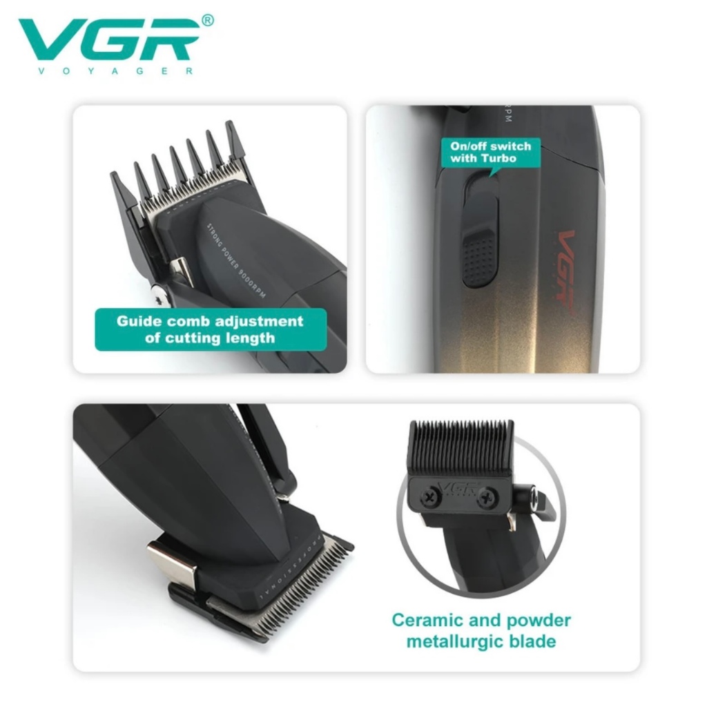 VGR HAIR CLIPPER V003 PROFESIONAL HAIR CLIPPER 9000 RPM VGR V 003