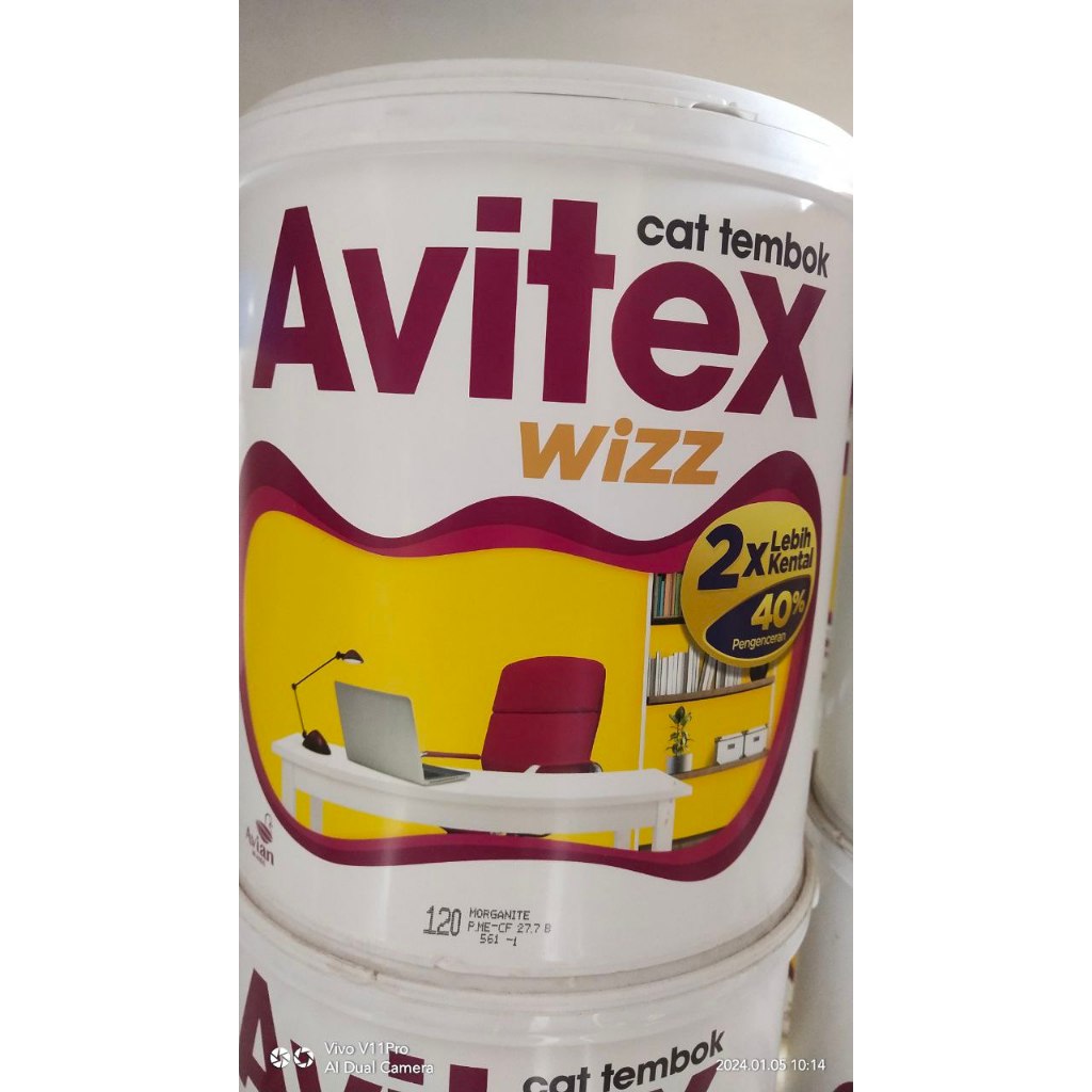 AVITEX WIZZ Cat Tembok Dinding 5KG Waterbased Ekonomis