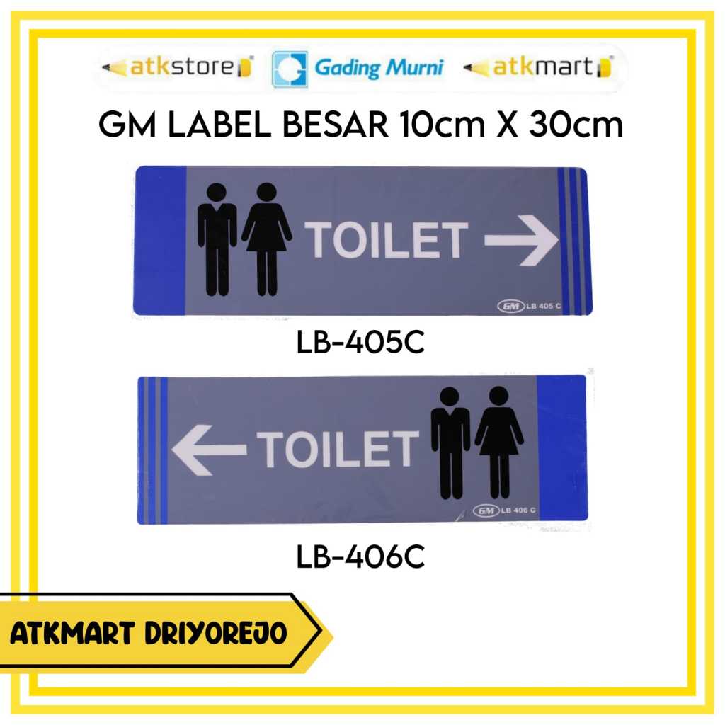 

GM LABEL BESAR WARNA TOILET KANAN KIRI - PAPAN PENANDA - PAPAN AKRILIK PETUNJUK