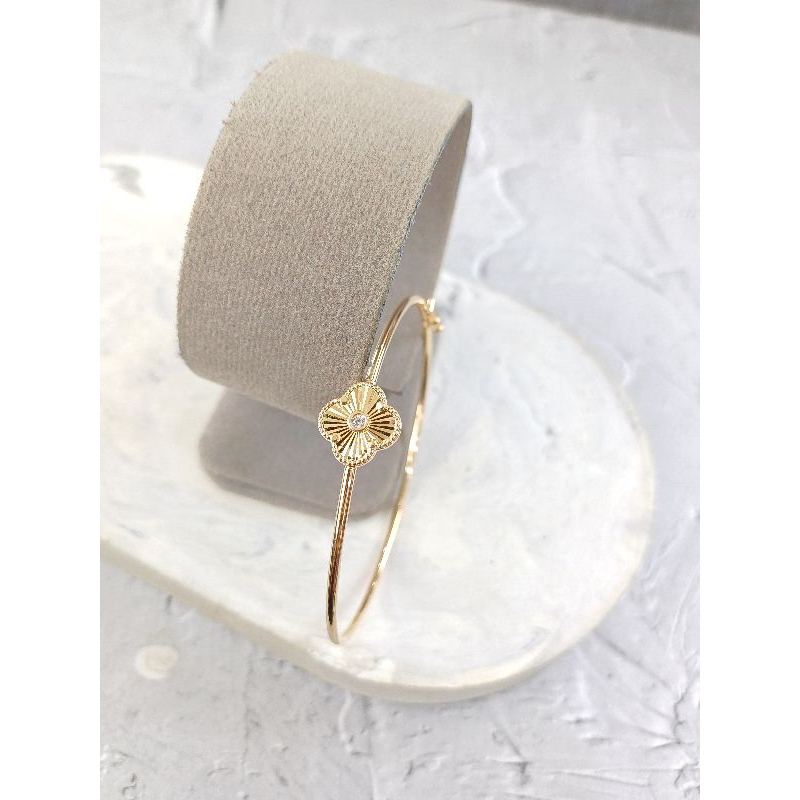 Bangle Gelang oval VC Alhambra Emas Asli 8K