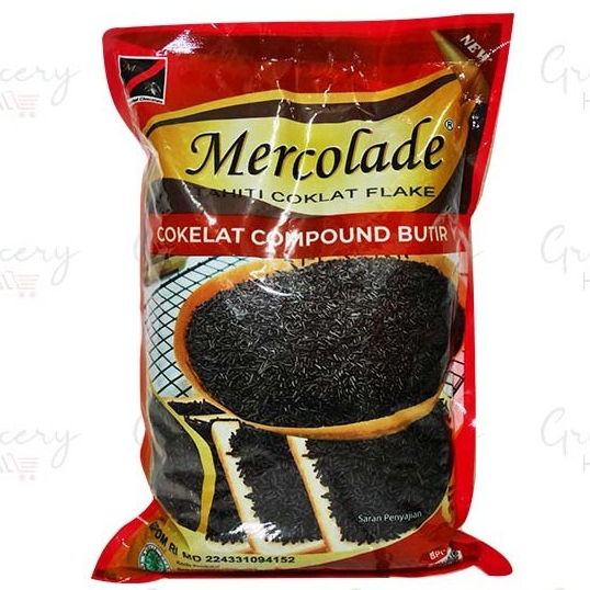 

Mercolade Tahiti Coklat Flake 1 kg Butiran coklat Flakes Topping kue