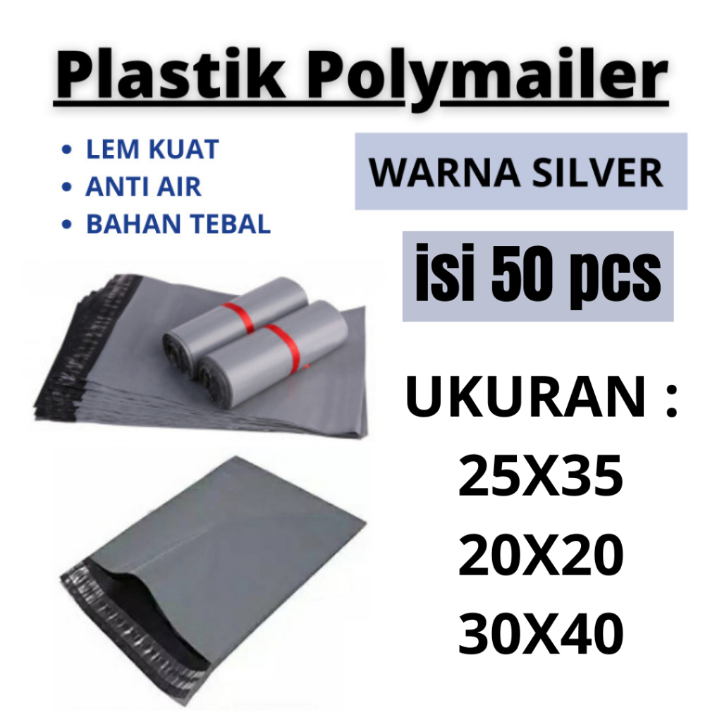 Plastik Packing Baju Kantong Plastik Packing Polymailer Plastik Packing Online Shop ISI 50 LEMBAR (P