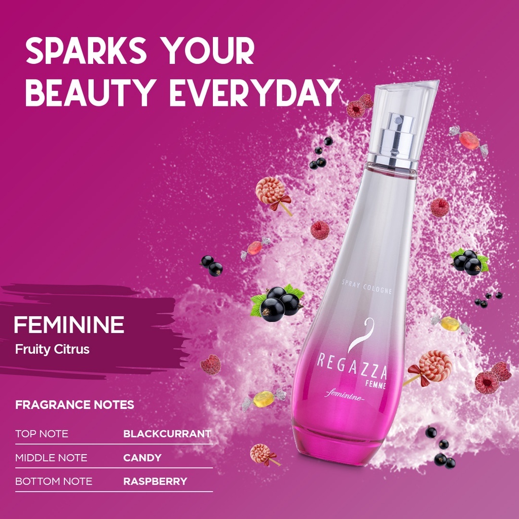 Regazza Spray Cologne Feminine (Pink, 100ml)