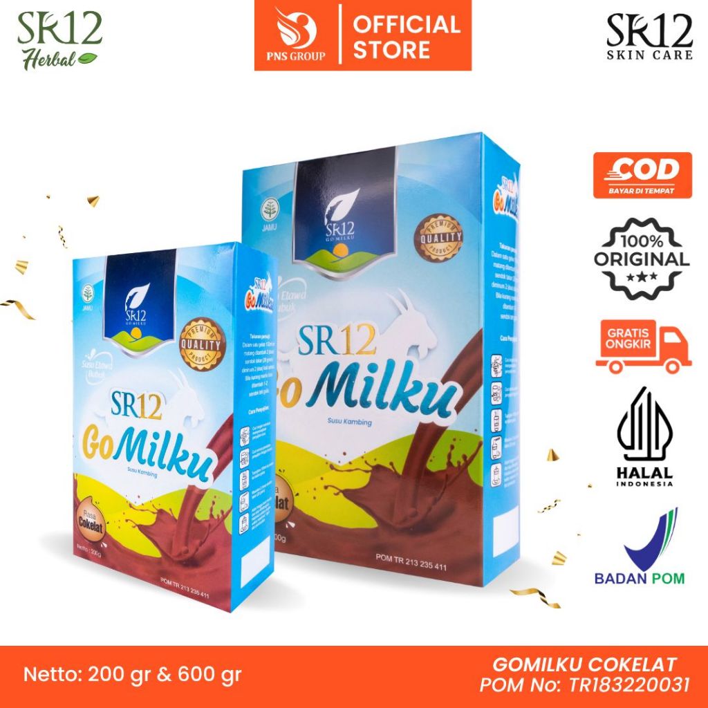 

Susu Gomilku SR12 Cokelat Original 100% Susu Kambing Etawa Bubuk Kualitas Premium 200gr 600gr Kemasan Hemat