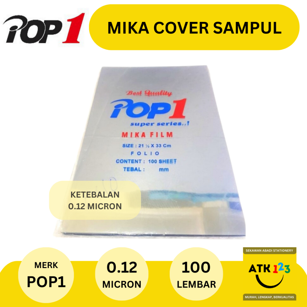 

MIka Film / Mika Cover 0.12 / Mika Jilid / Ukuran Folio Isi 100 lembar