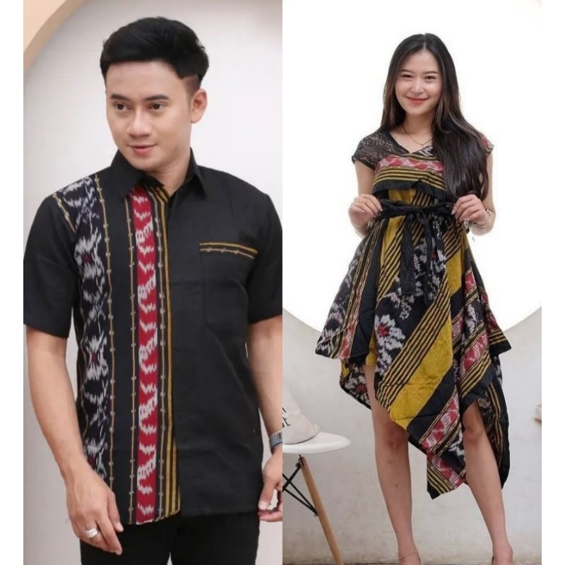 Couple Baju Tenun Kondangan Couple Baju Keluarga Couple Baju Pasangan couple dress tenun etnik moder