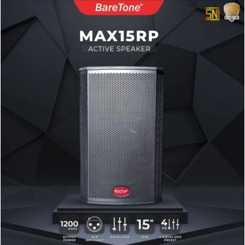 Baretone MAX15RP Speaker Aktif 15 Inch - Suara Jernih dan Kekuatan 1000W