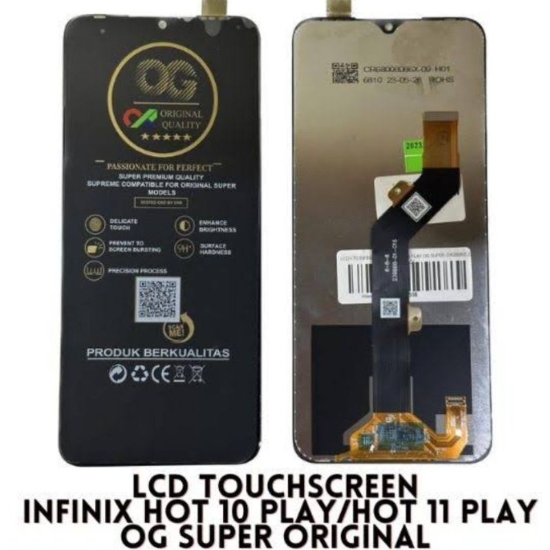 LCD INFINIX HOT 10 PLAY/LCD INFINIX HOT 11 PLAY /LCD X688C/LCD X688B FULL SET