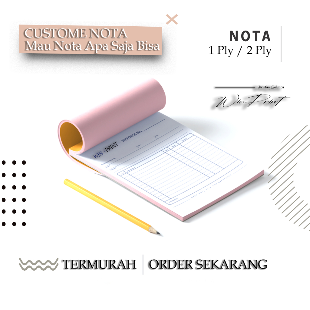 

Cetak Nota Bon Faktur Toko Surat Jalan Kwitansi Custom 1 ply dan 2 ply