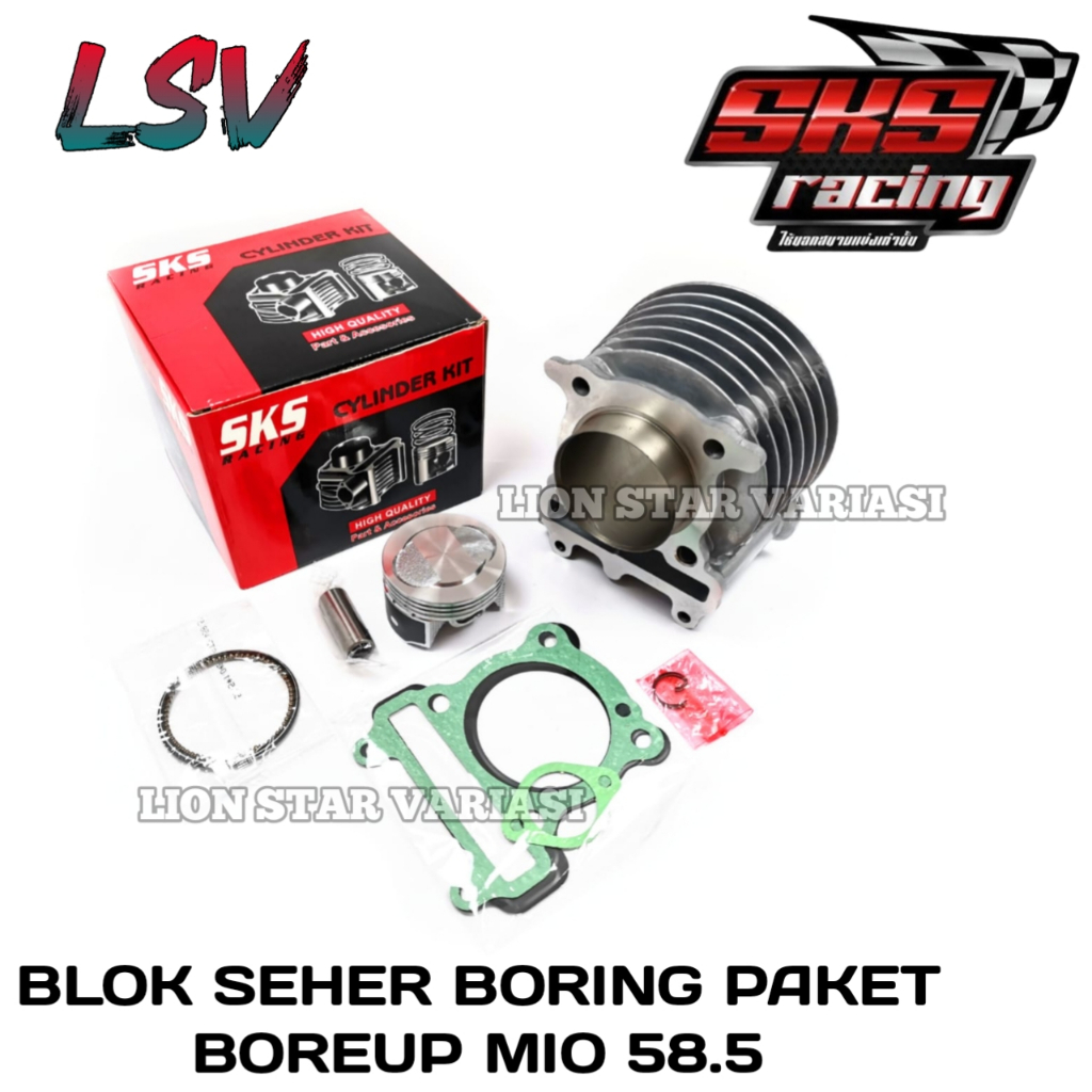 Blok Seher Block Seher Boring Fullset Komplit Boreup Mio 58.5 Mio Soul Nouvo Mio M3