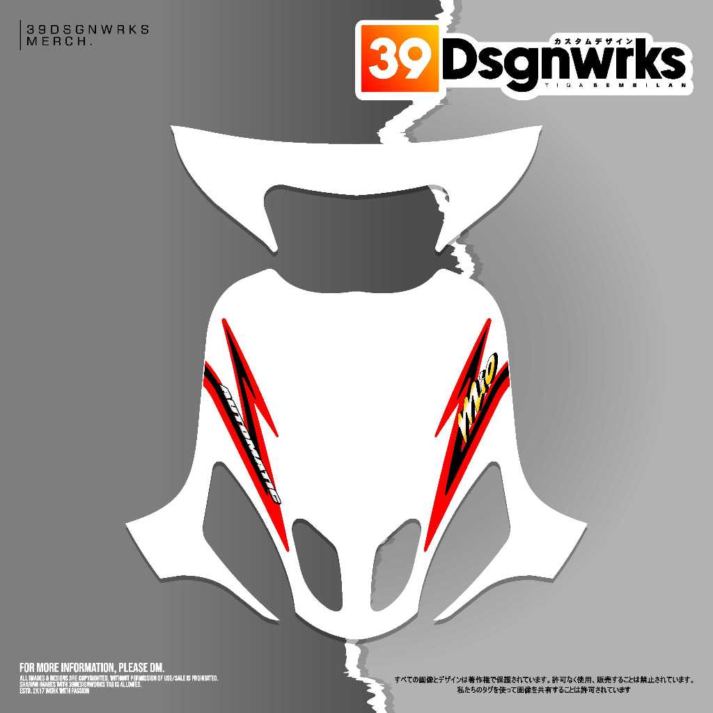 STIKER STRIPING MOTOR Yamaha Mio Sporty Custom Copy Original