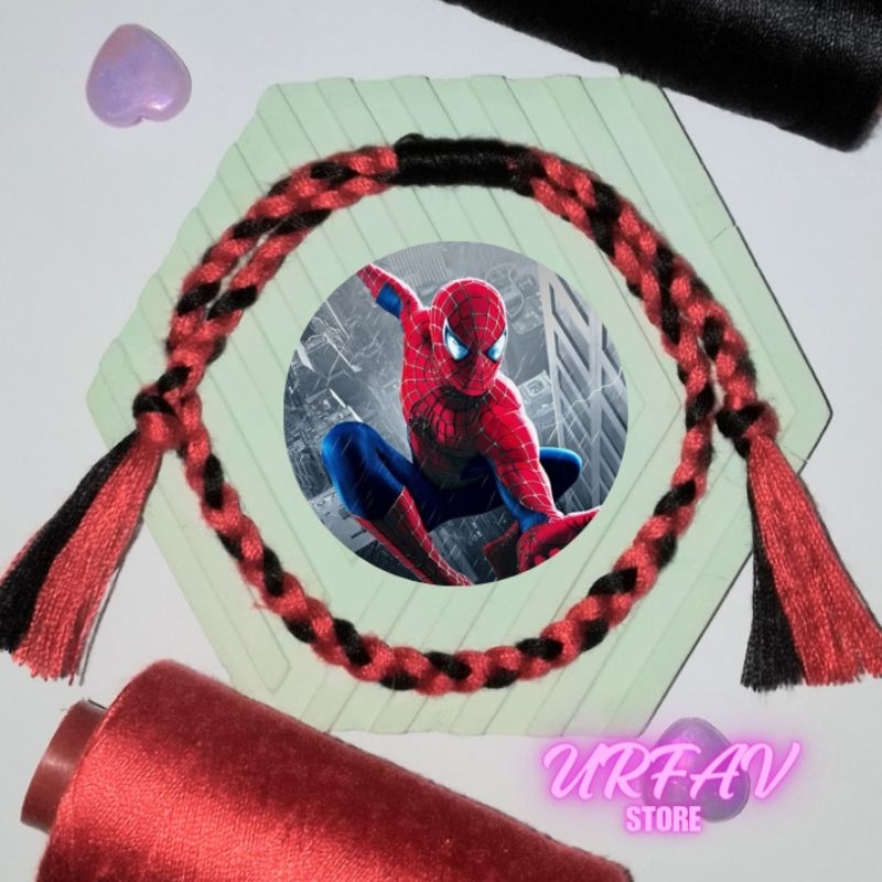 Gelang serut couple Miles & Gwen / Gelang kepang / Gelang couple / Spiderman