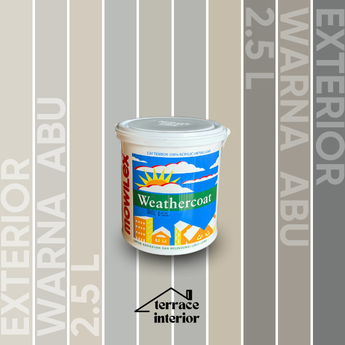 Cat Tembok Mowilex Weathercoat warna Abu 2.5 L