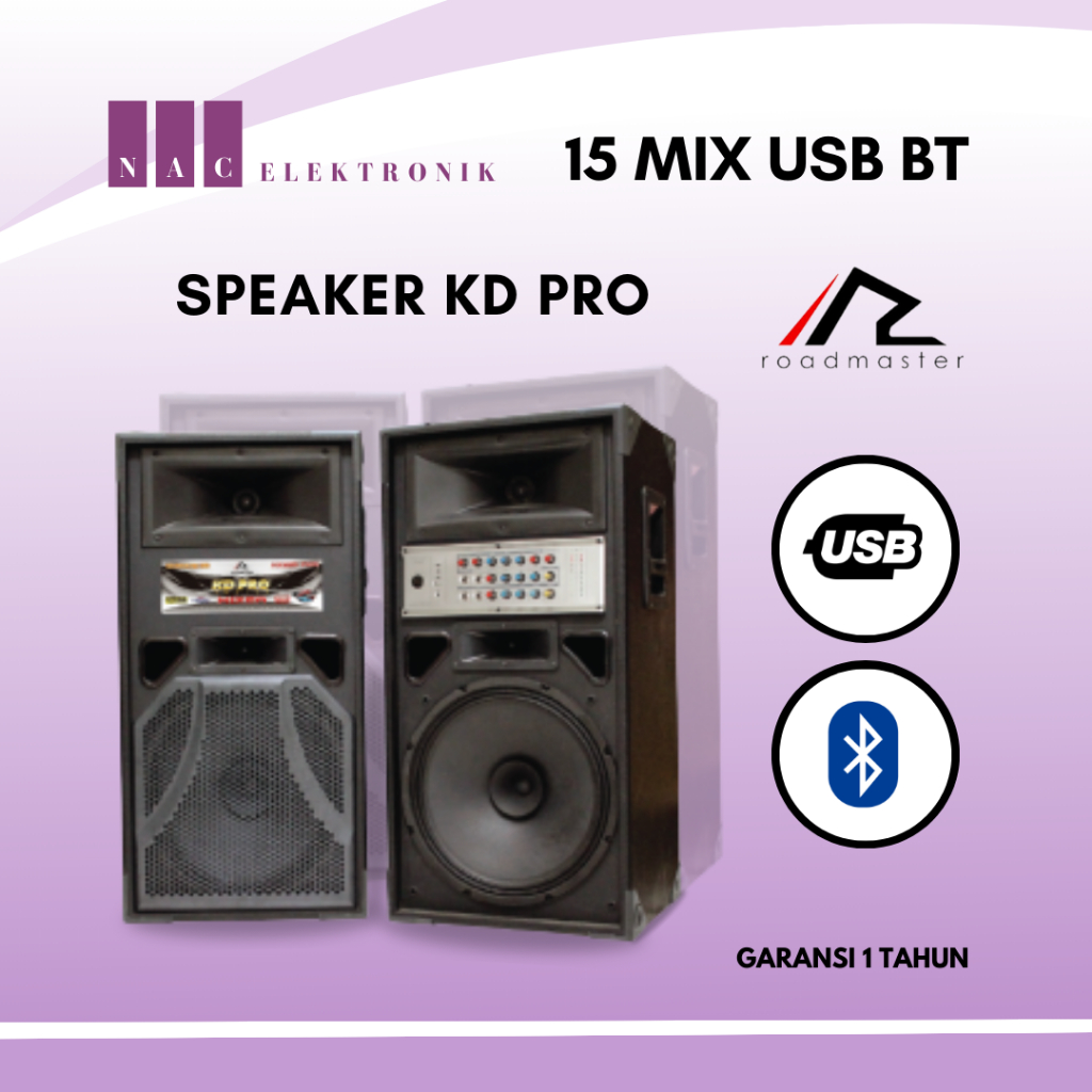 ROADMASTER SPEAKER AKTIF - KD PRO 15 MIX USB BT