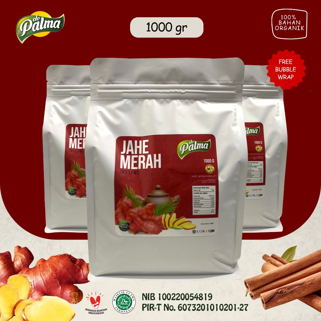 

JAHE MERAH INSTANT 1 KG PLUS HABBATUSSAUDA / JAHE MERAH INSTANT 1 KG