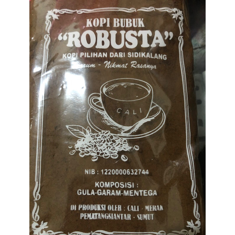 

Kopi bubuk robusta sidikalang 250gr