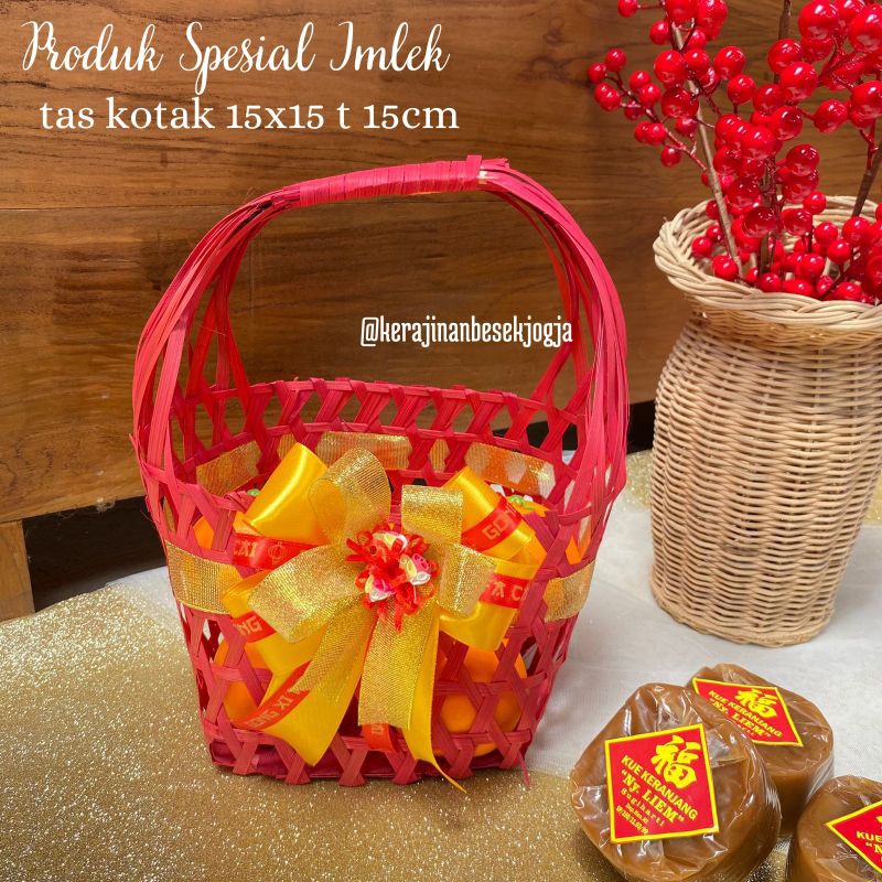 

HAMPERS IMLEK | TAS JERUK MANDARIN 15x15 | tas keranjang tas buah tas makanan bingkisan imlek