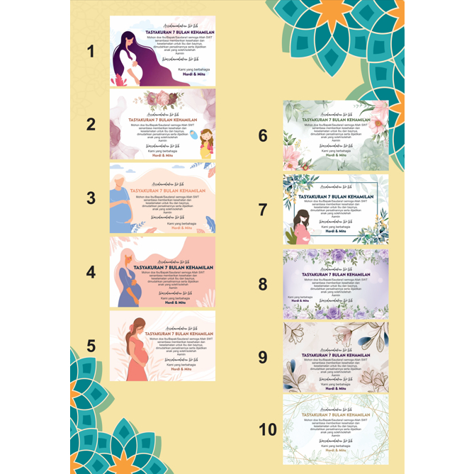 

(isi 50-70pcs) Sticker kehamilan bulanan / Sticker 7 bulanan / Sticker 4 bulanan / sticker tasyakuran kehamilan