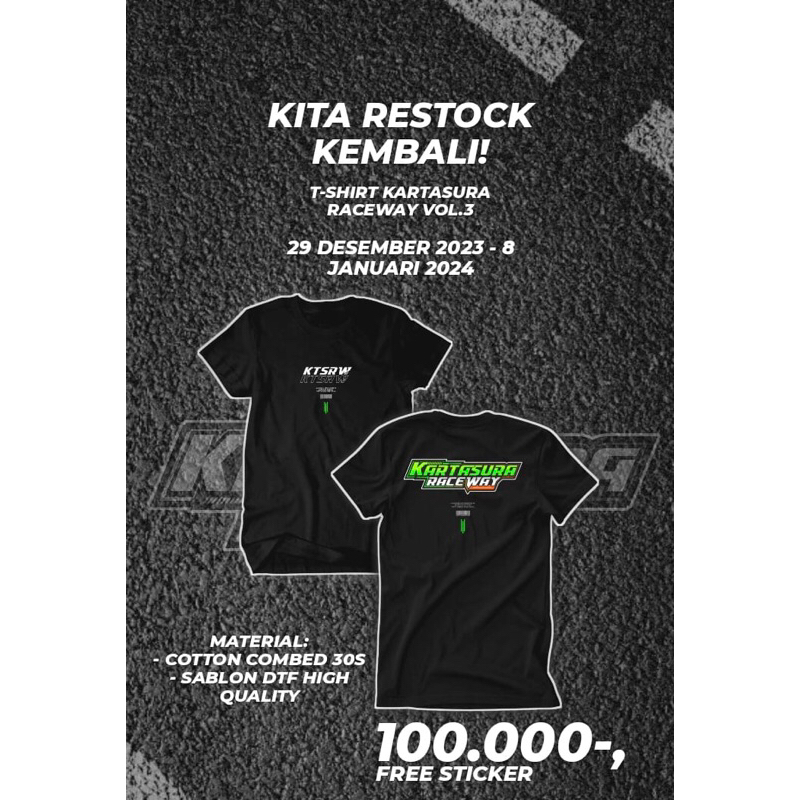 OPEN PREORDER T-SHIRT KARTASURA RACEWAY VOL.3