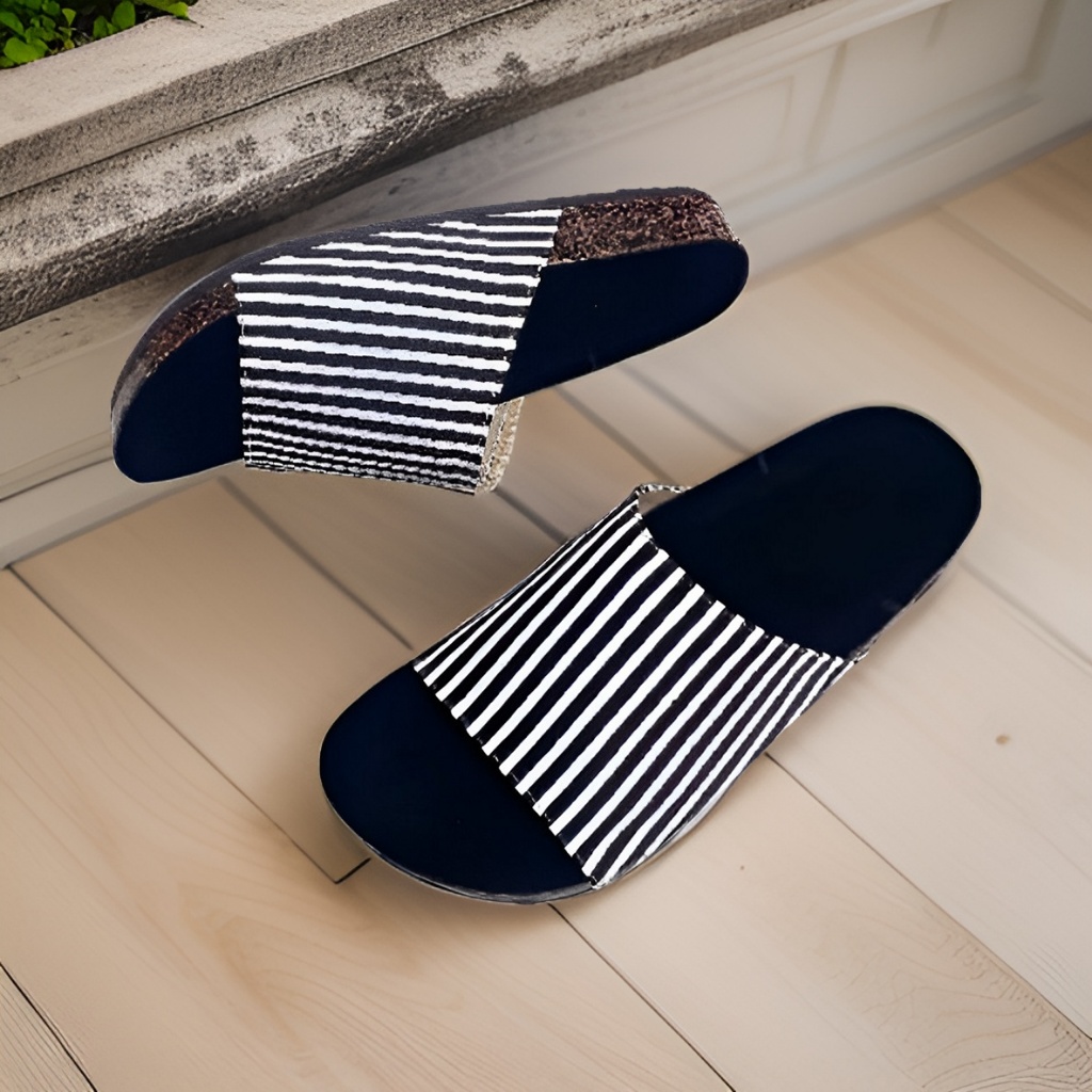 SANDAL SELOP TEPLEK FLAT STRIP WANITA UKURAN BESAR JUMBO BIG SIZE 42 43 44 45