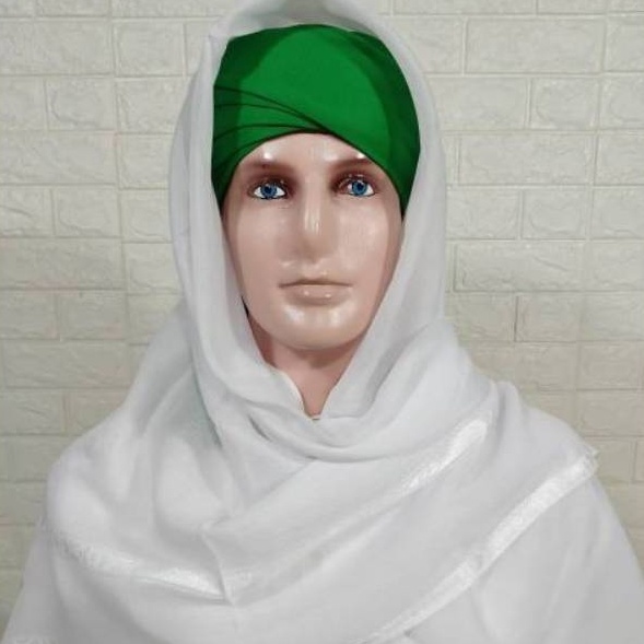 Disc codeX3j3I Surban Segiempat Almas Arafat Jaguard Arifat Sorban Putih Polos Kiyai Habib