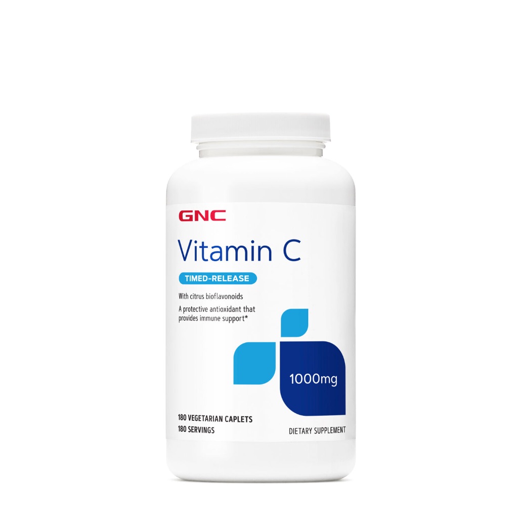 GNC Vitamin C Timed-Release 1000 mg 180 Vegetarian Caplets
