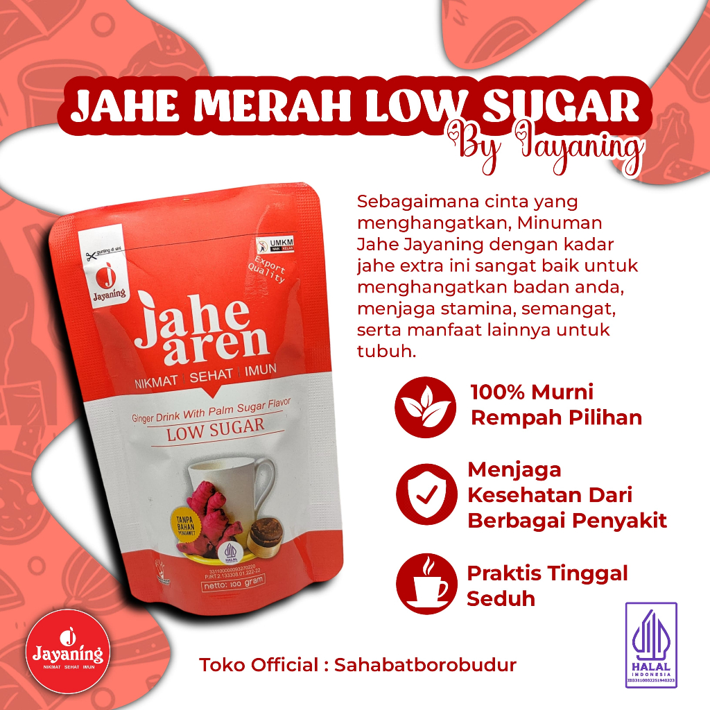 

Minuman Jahe Merah Bubuk Instan Murni Jayaning 100gr