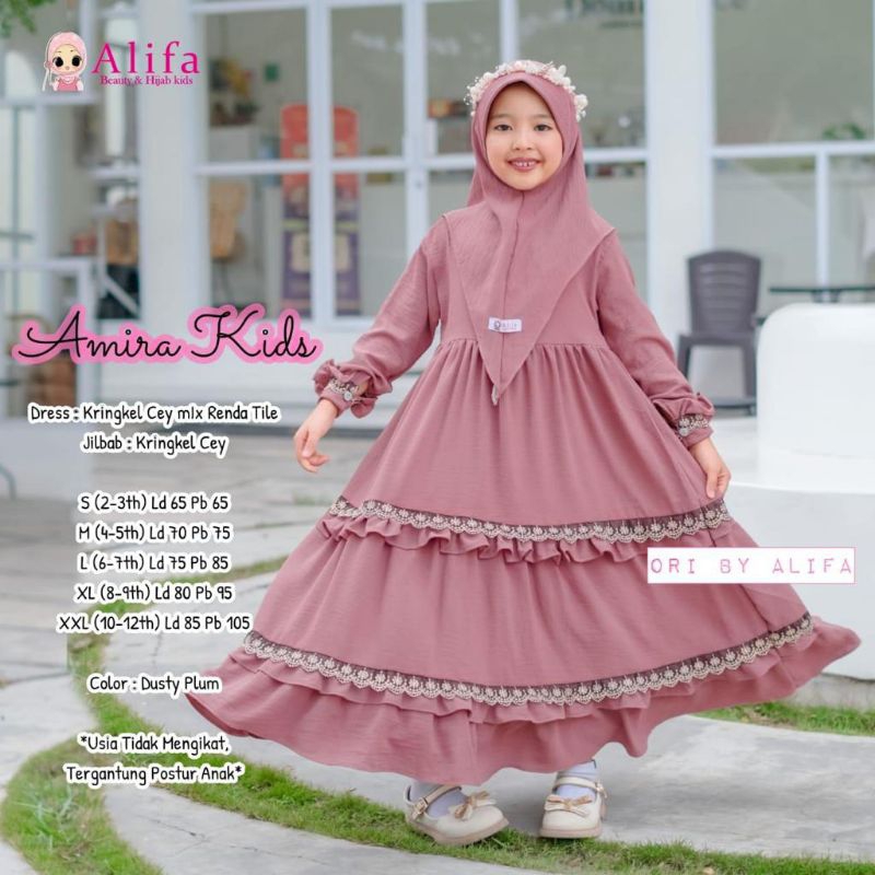 Amira kids gamis anak terbaru ori Alifa