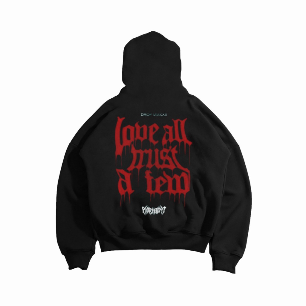 Earllab Sweater Hoodie Punishment Oversize  Cutting Unfinished Pria dan Wanita Earth Suck