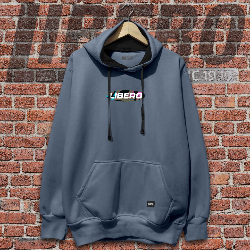 Sweater Hoodie Pria Distro Original LIBERO AUTHENTIC 1990 Brand Unisex Cewek Cowok Keren Bahan Tebal