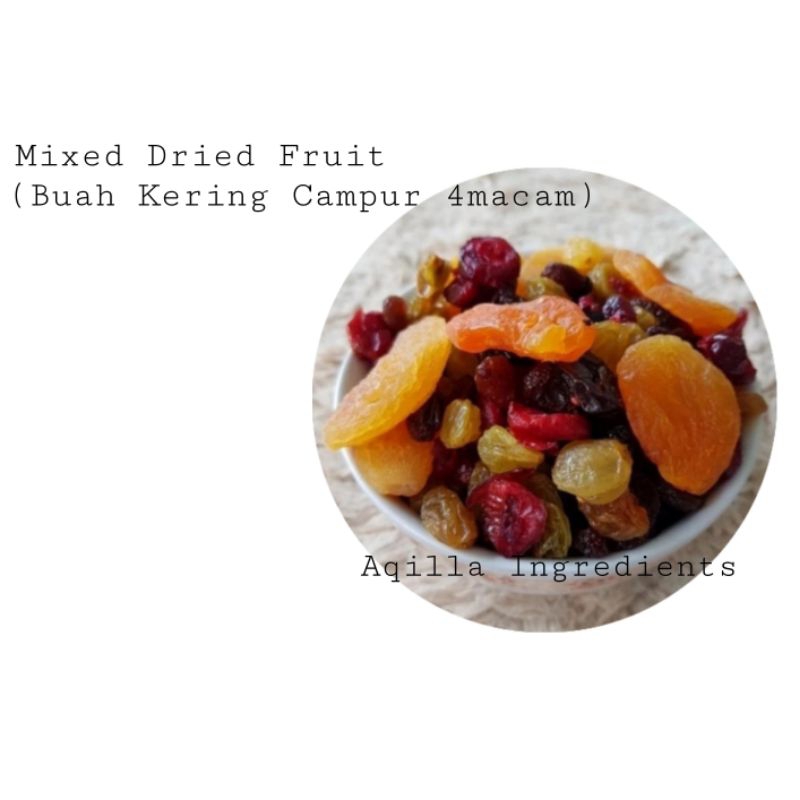 

Mixed Dried Fruit 250gram / Buah Kering Campur Isi 4macam