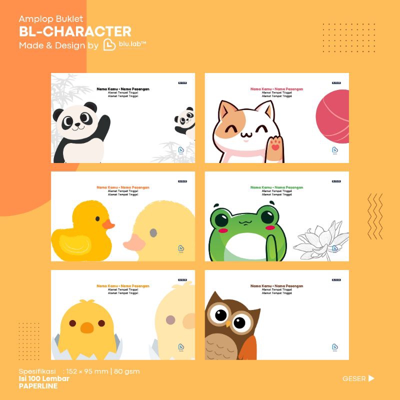 

Cetak Amplop Kondangan BL-CHARACTER (BL-CHR)