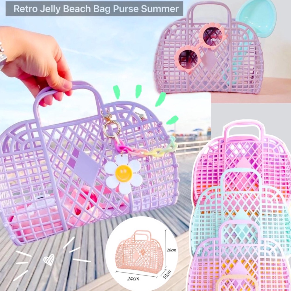 Ready Id4k4Jy Tas Keranjang Piknik Jelly Bag Import Accessories Anak dan Wanita 2136