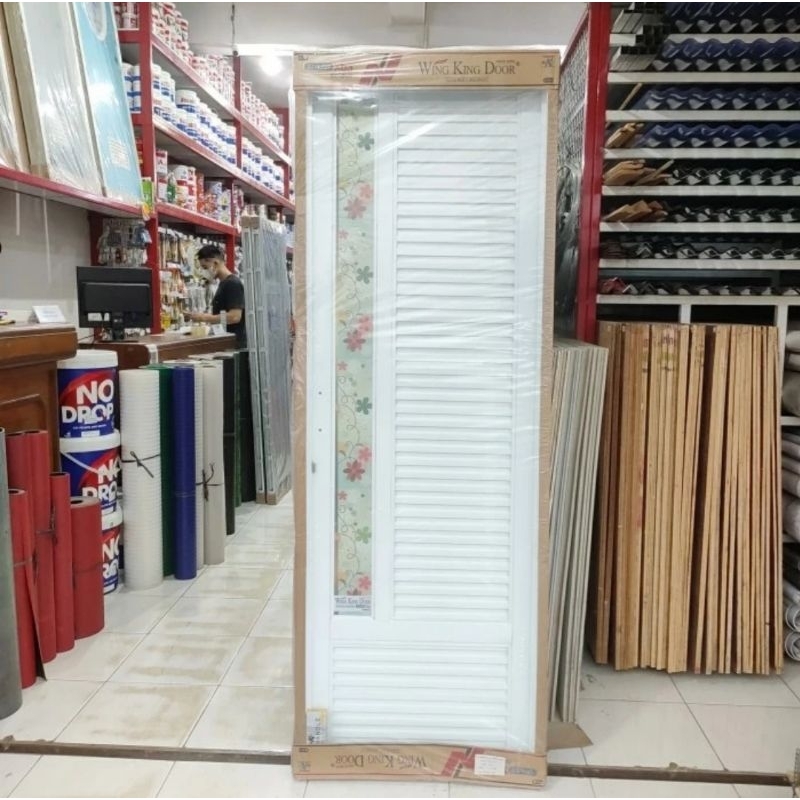 Pintu Kamar Mandi Kanan Galvalum Tebal Wing King Door WKD 8 x 71 x 201 cm
