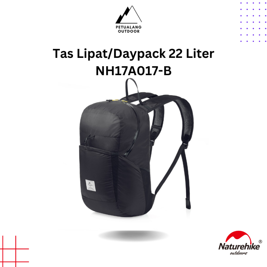 Naturehike Tas Lipat 22L NH17A017-B dan 18L NH17A012-B Ultralight Backpack Hiking Waterproof